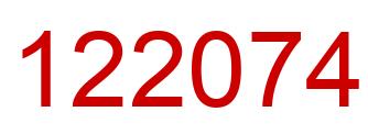 Number 122074 red image