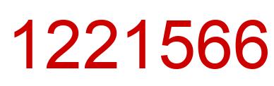 Number 1221566 red image