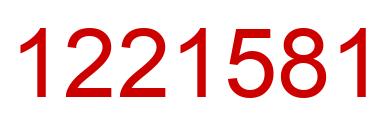 Number 1221581 red image
