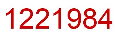 Number 1221984 red image