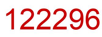 Number 122296 red image
