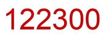 Número 122300 imagen rojo