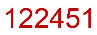 Number 122451 red image