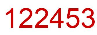 Number 122453 red image