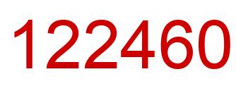 Number 122460 red image