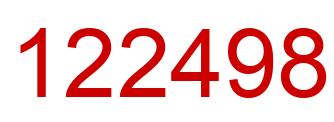 Number 122498 red image