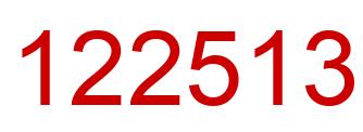 Número 122513 imagen rojo