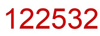 Número 122532 imagen rojo