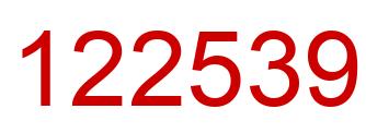 Number 122539 red image