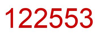 Número 122553 imagen rojo
