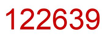 Number 122639 red image