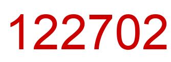Number 122702 red image