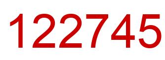 Number 122745 red image