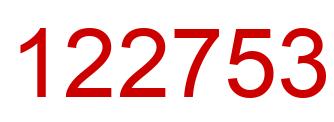 Number 122753 red image
