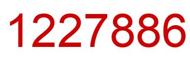 Number 1227886 red image