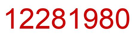 Number 12281980 red image