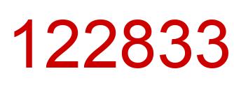 Number 122833 red image