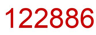 Number 122886 red image