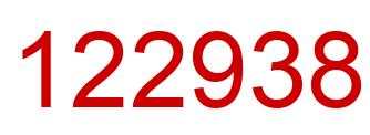 Número 122938 imagen rojo