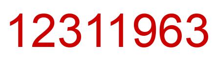 Number 12311963 red image