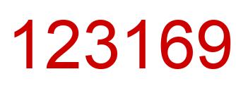 Número 123169 imagen rojo