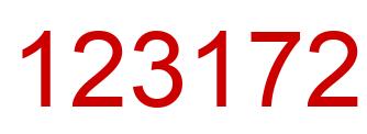 Número 123172 imagen rojo