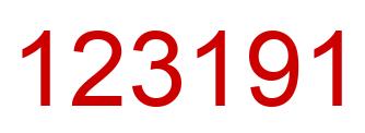 Número 123191 imagen rojo