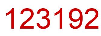Número 123192 imagen rojo