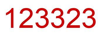 Number 123323 red image