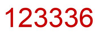 Número 123336 imagen rojo