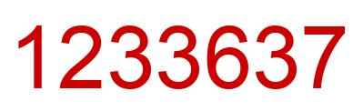 Number 1233637 red image