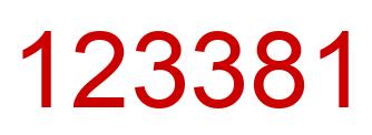 Number 123381 red image