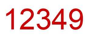 Number 12349 red image