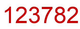 Number 123782 red image