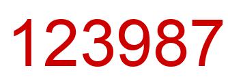 Number 123987 red image