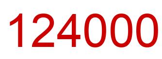 Number 124000 red image