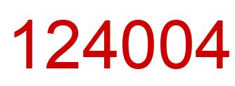 Número 124004 imagen rojo