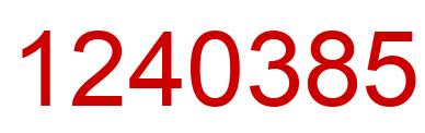 Number 1240385 red image