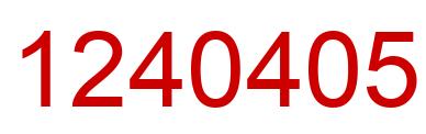 Number 1240405 red image