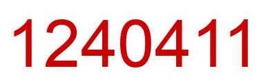 Number 1240411 red image