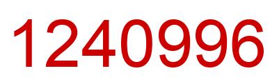 Number 1240996 red image