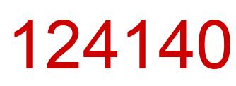 Number 124140 red image