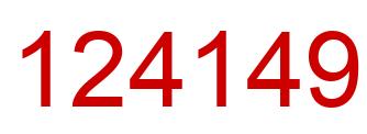 Number 124149 red image