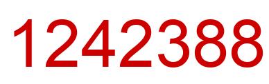 Number 1242388 red image
