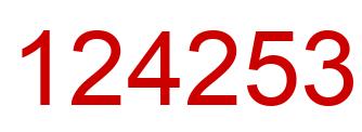 Number 124253 red image