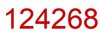 Number 124268 red image