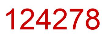 Number 124278 red image