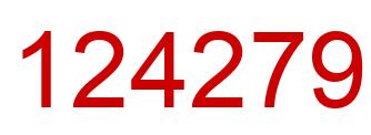 Number 124279 red image
