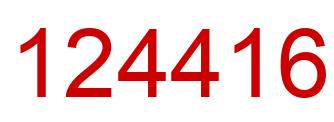 Number 124416 red image