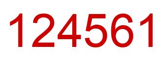 Number 124561 red image